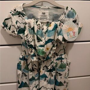 NWT Little Sleepies Mountain Mist play dress and bloomers size 6-12 month